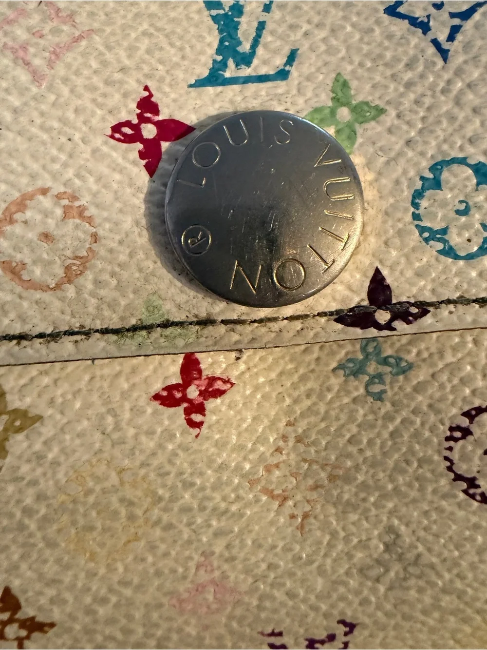 Louis Vuitton White Multicolor Monogram Flap Continental Wallet